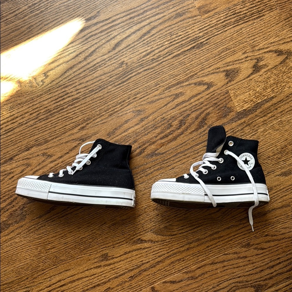 Converse Women’s Black High-Top Sneakers - Picture 5 of 8